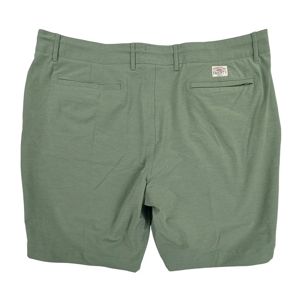 Faherty Shorts Men 40 Green All Day Hybrid Performance Stretch Drawstring Chino